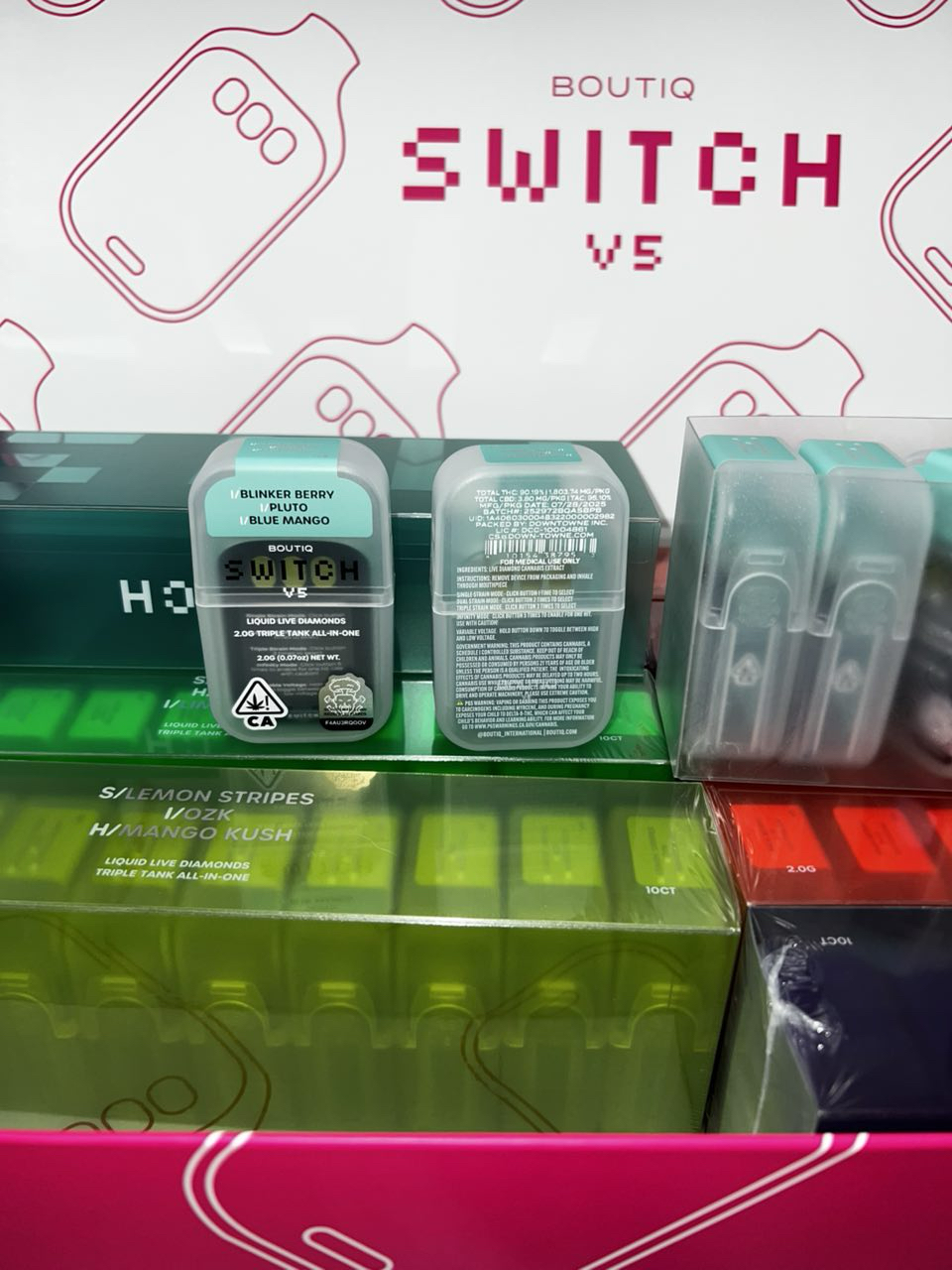 Boutiq Switch V5 2G Disposable – Liquid Live Diamonds Triple Tank All-In-One - Image 8